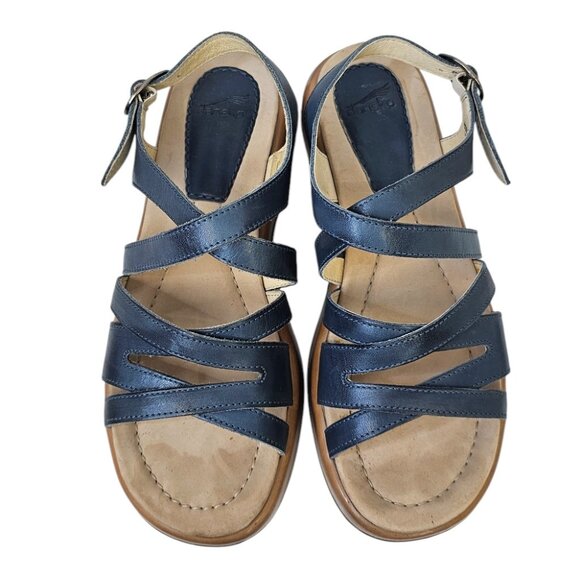 Dansko Womens Lolita Sandals, Strappy, Leather, Blue, Comfort, Size 40 / 9.5-10 - Picture 9 of 10